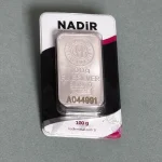 خرید شمش نقره 100 گرمی ندیر
